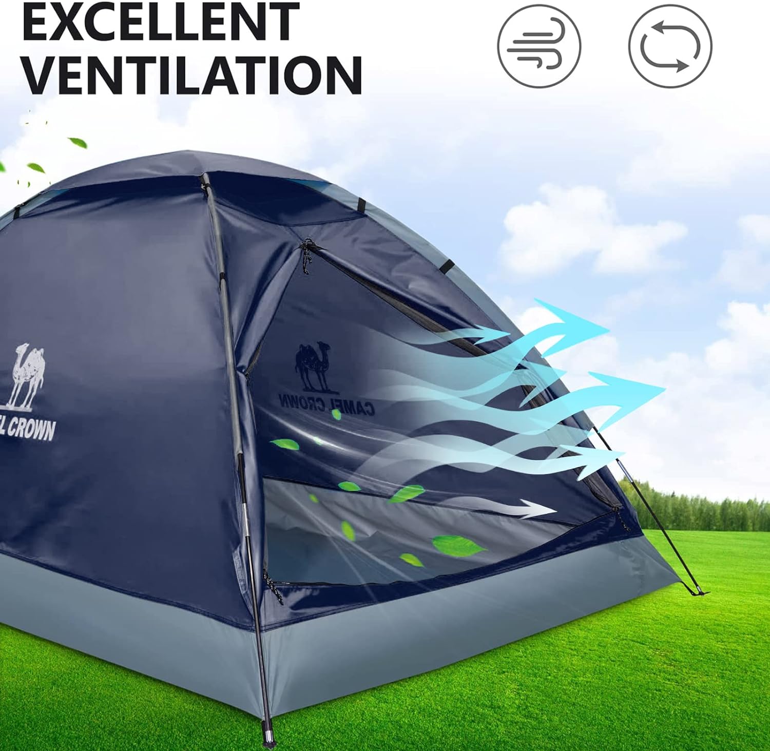 CAMEL CROWN Tents for Camping 2/3/4/5 Person Camping Dome Tent, Waterproof,Spacious, Lightweight Portable Backpacking Tent for Outdoor Camping/Hiking - Image 4