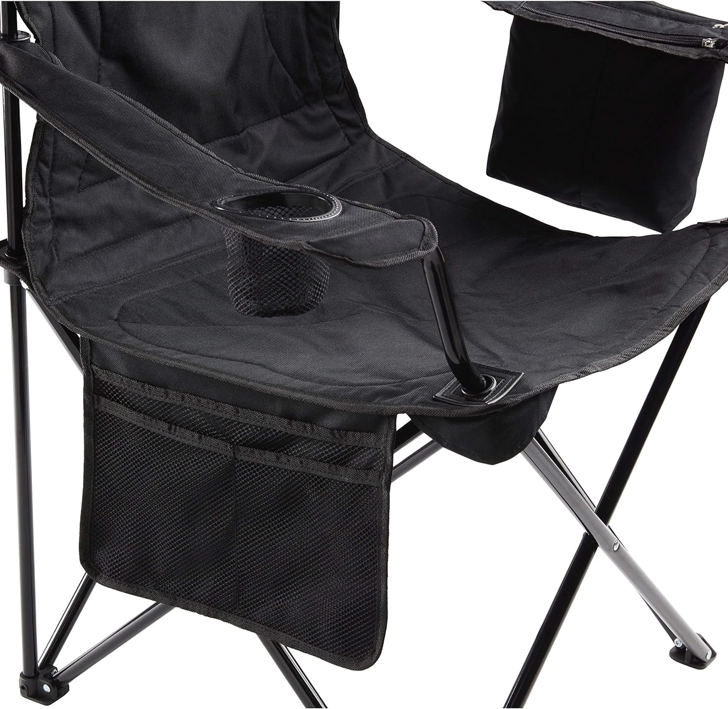 Coleman Portable Camping Chair with 4-Can Cooler, Fully Cushioned Seat and Back with Side Pocket and Cup Holder, Carry Bag Included, Collapsible Chair for Camping, Tailgates, Beach, and Sports - Image 4