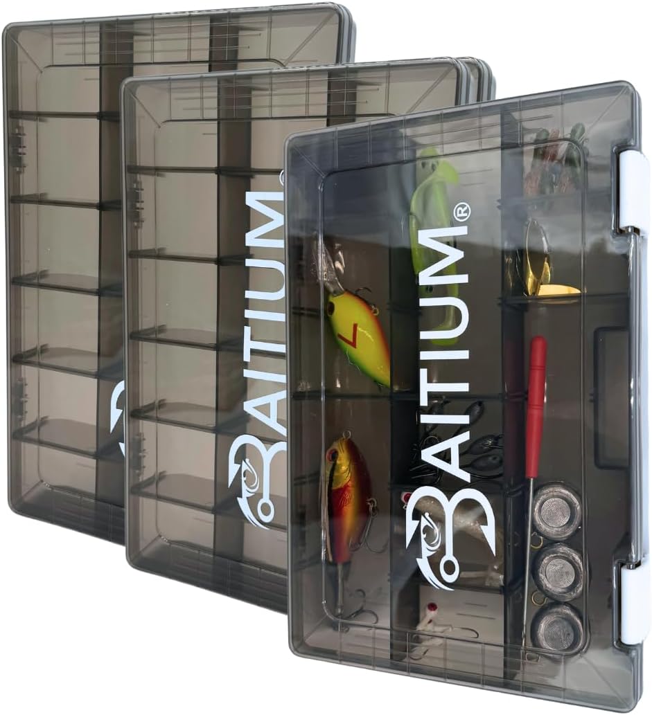 Fishing Tackle Box Organizer, Tackle Boxes With Dividers, Fishing Box, Tacklebox for Fishing, 3600 Tackle Tray or 3700, Lure Organizer, Plastic Storage,Fishing Gear - 3600 (3 Pack)