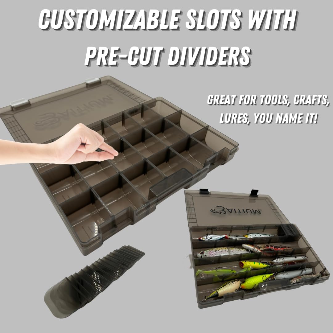 Fishing Tackle Box Organizer, Tackle Boxes With Dividers, Fishing Box, Tacklebox for Fishing, 3600 Tackle Tray or 3700, Lure Organizer, Plastic Storage,Fishing Gear - 3600 (3 Pack) - Image 4