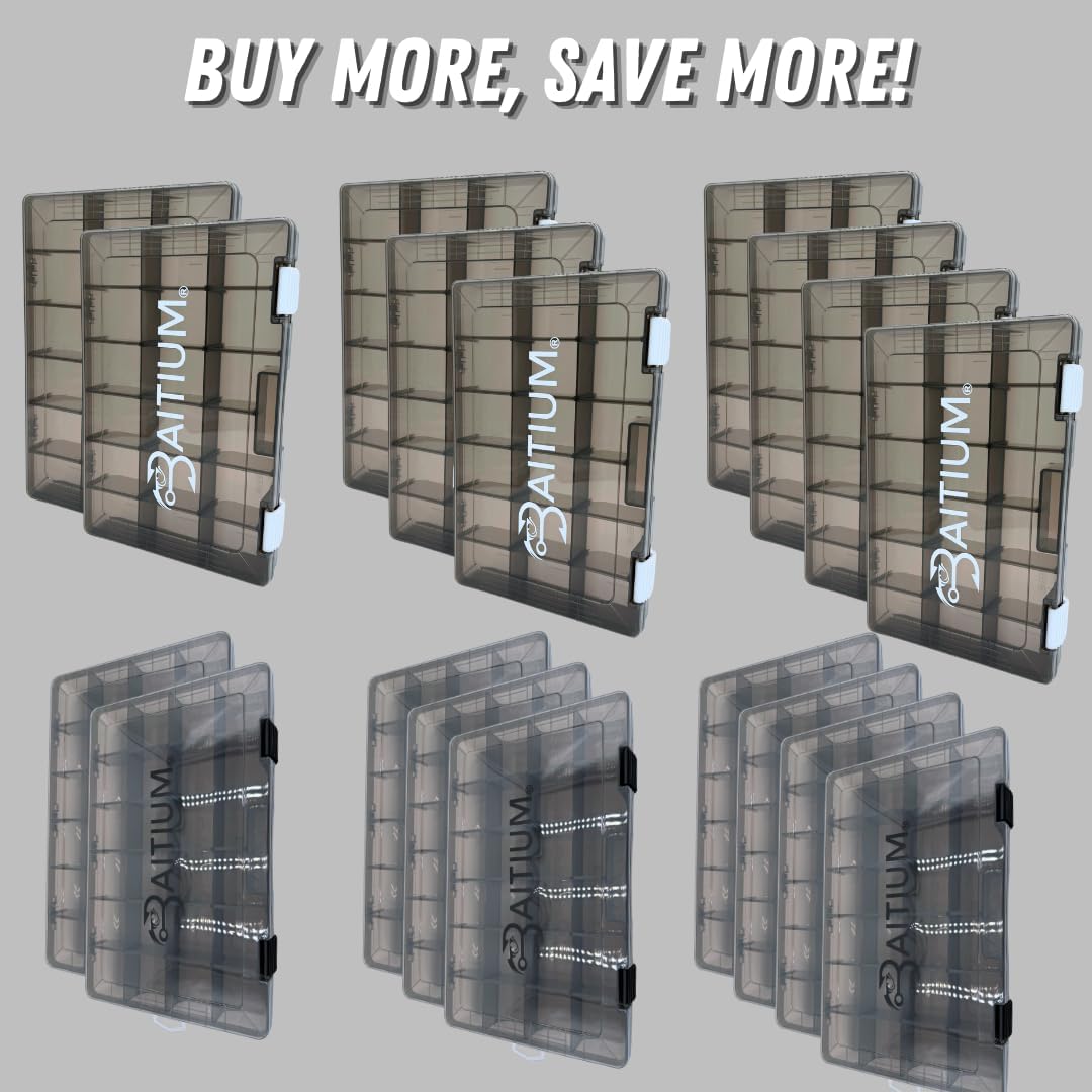 Fishing Tackle Box Organizer, Tackle Boxes With Dividers, Fishing Box, Tacklebox for Fishing, 3600 Tackle Tray or 3700, Lure Organizer, Plastic Storage,Fishing Gear - 3600 (3 Pack) - Image 6