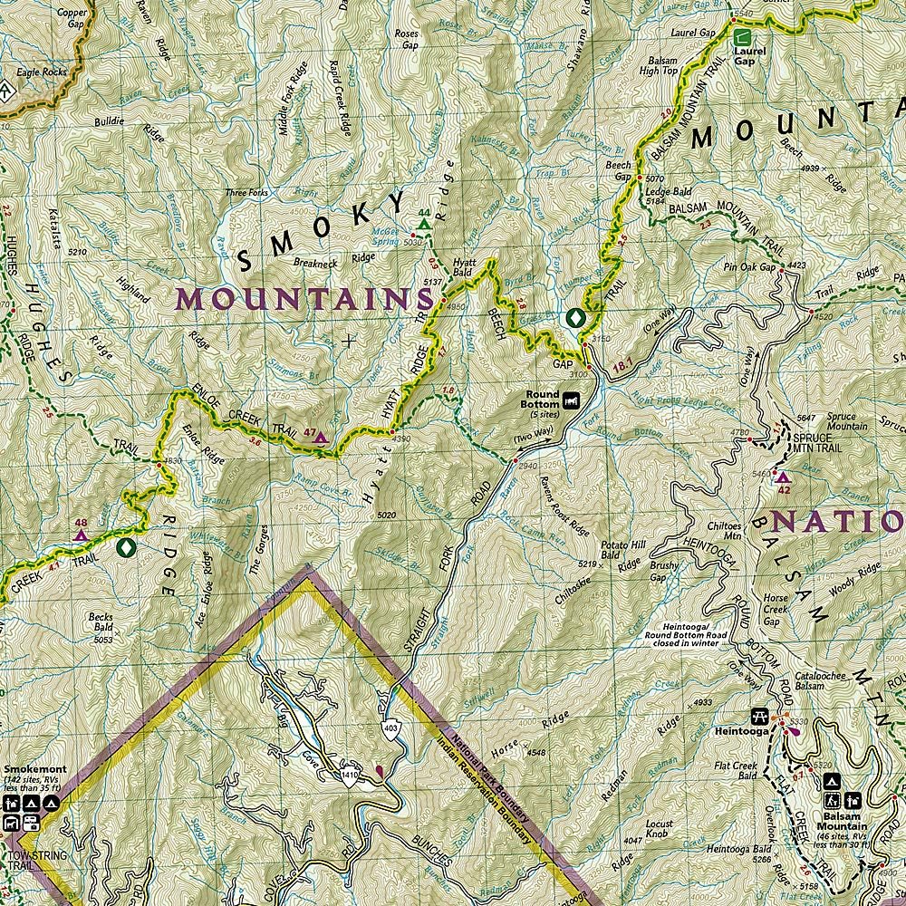 Great Smoky Mountains National Park Map (National Geographic Trails Illustrated Map, 229) - Image 2