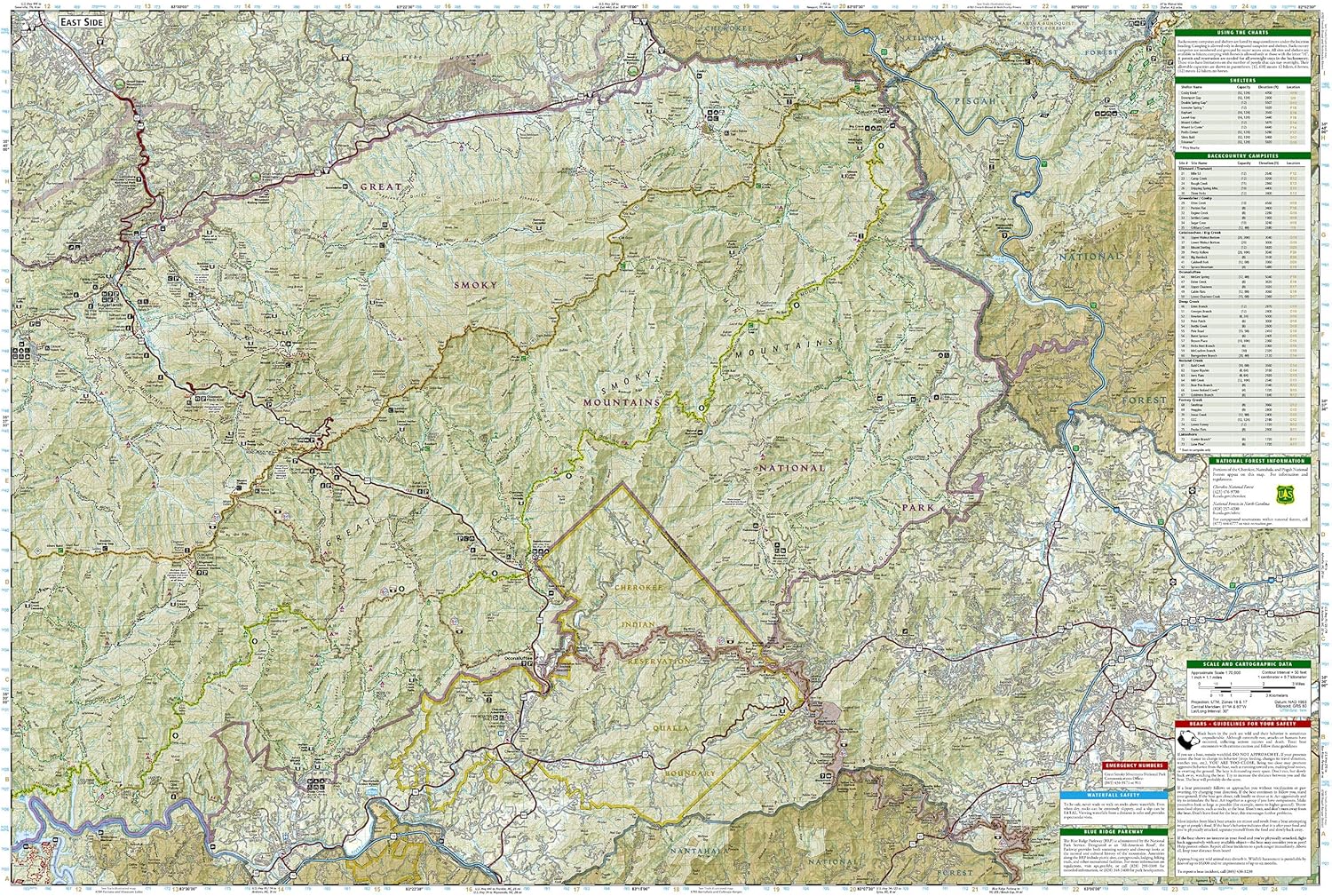 Great Smoky Mountains National Park Map (National Geographic Trails Illustrated Map, 229) - Image 5