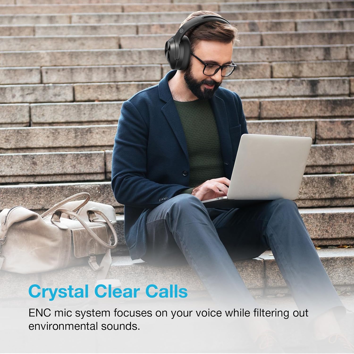 Hybrid Active Noise Cancelling Headphones, Wireless Over Ear Bluetooth Headphones, Headphones Wireless with Transparency Mode, Deep Bass, Comfort Fit Ear Cups, 30 Hrs, for Home Office Travel - Image 5