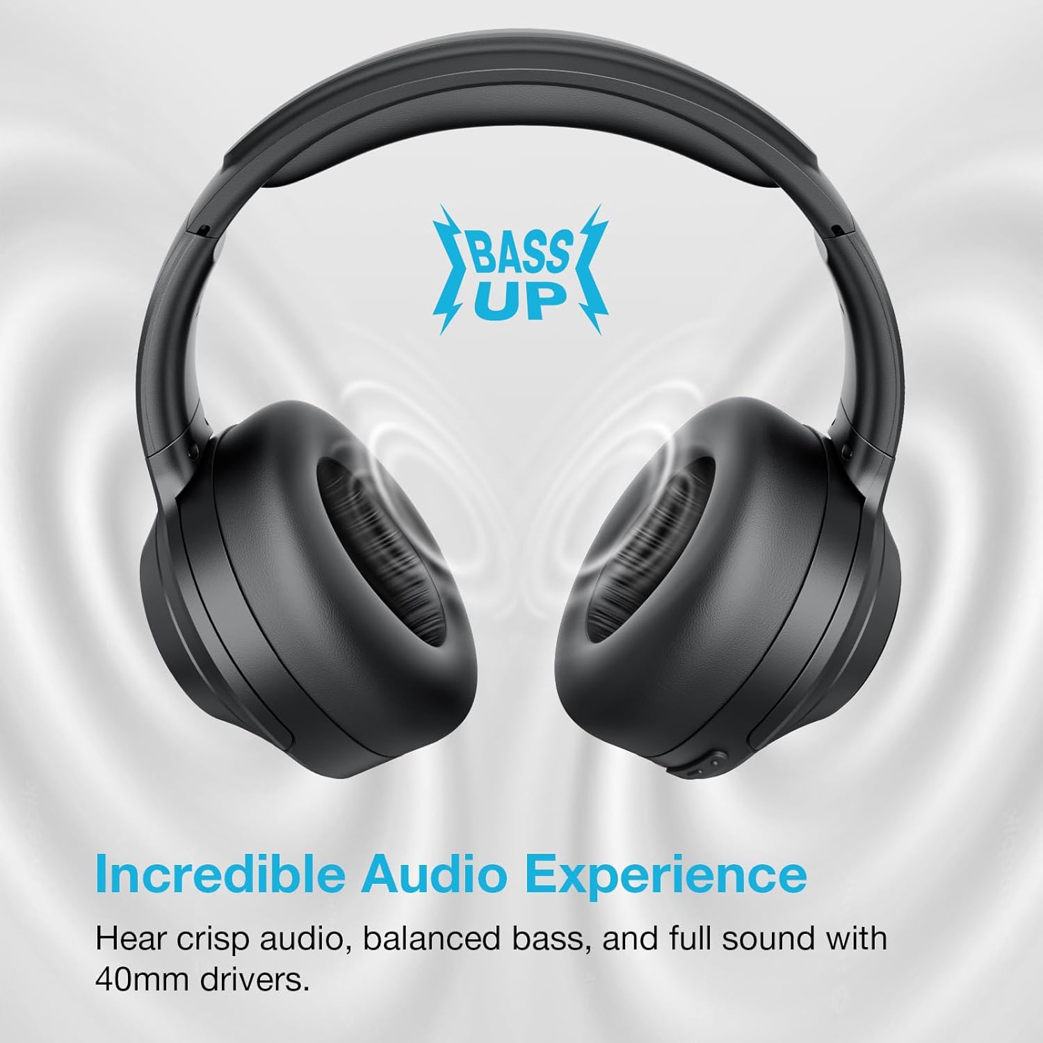 Hybrid Active Noise Cancelling Headphones, Wireless Over Ear Bluetooth Headphones, Headphones Wireless with Transparency Mode, Deep Bass, Comfort Fit Ear Cups, 30 Hrs, for Home Office Travel - Image 6