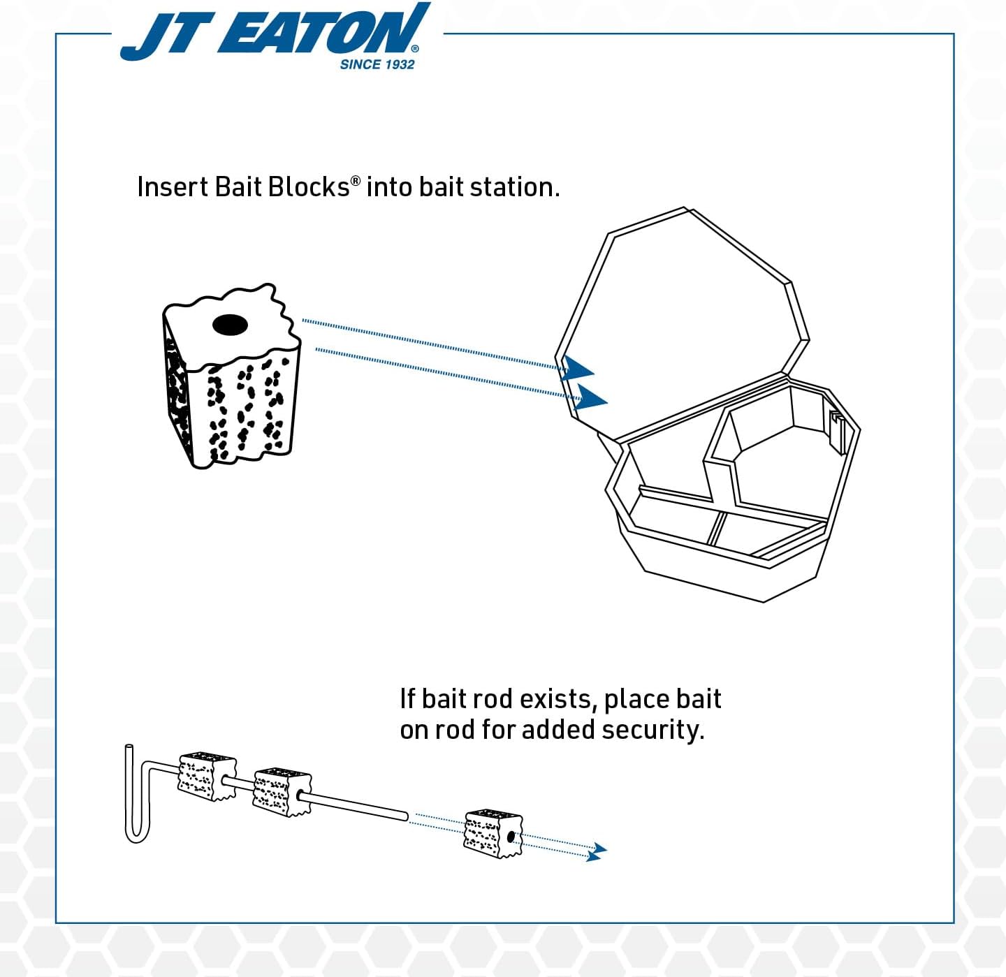 JT Eaton 709-PN Bait Block Anticoagulant Rodenticide, Peanut Butter Flavor, for Mice and Rats (9 lb Pail of 144) - Image 2