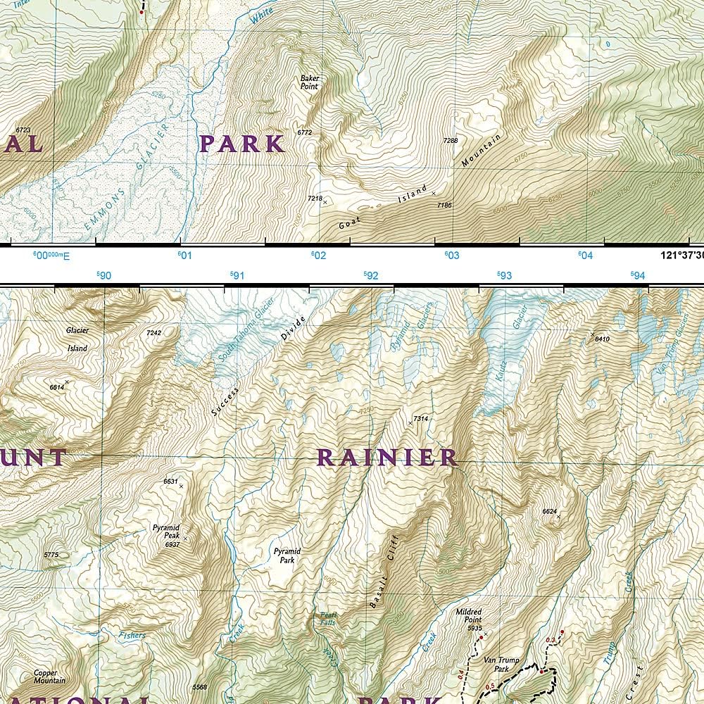 Mount Rainier National Park Map (National Geographic Trails Illustrated Map, 217) - Image 3