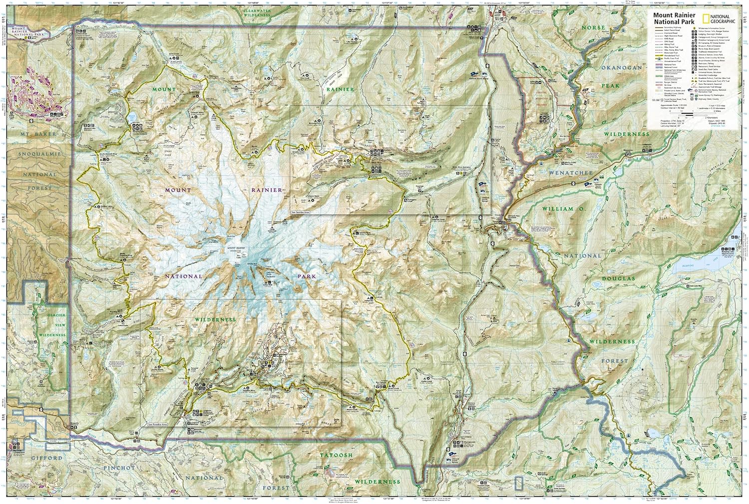 Mount Rainier National Park Map (National Geographic Trails Illustrated Map, 217) - Image 5