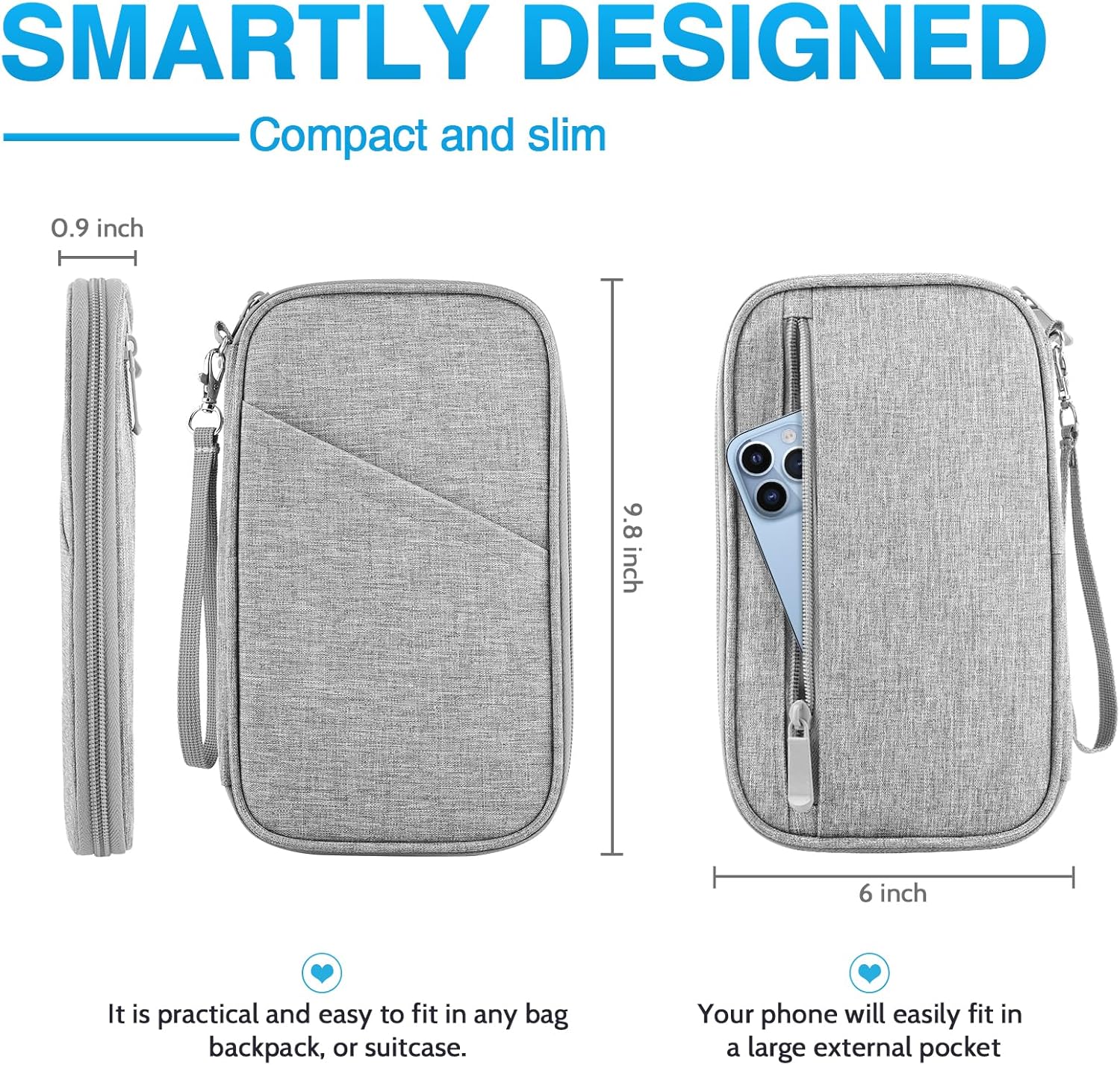 Passport Holder Family, Women Rfid Blocking Passport Wallet, Travel Essentials Premium Wallets, Waterproof Passport Holders Bag for Men Traveling, Travel Document Organizer Credit Cards Case - Image 3