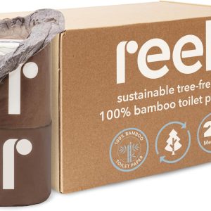 Reel Premium Toilet Paper - 24 Rolls of Toilet Paper - 3-Ply Made From Tree-Free - Zero Plastic Packaging, Septic Safe