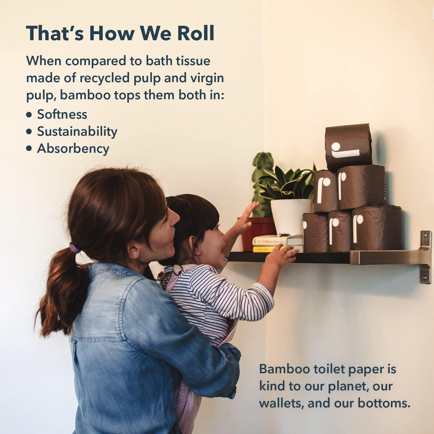 Reel Premium Toilet Paper - 24 Rolls of Toilet Paper - 3-Ply Made From Tree-Free - Zero Plastic Packaging, Septic Safe - Image 5