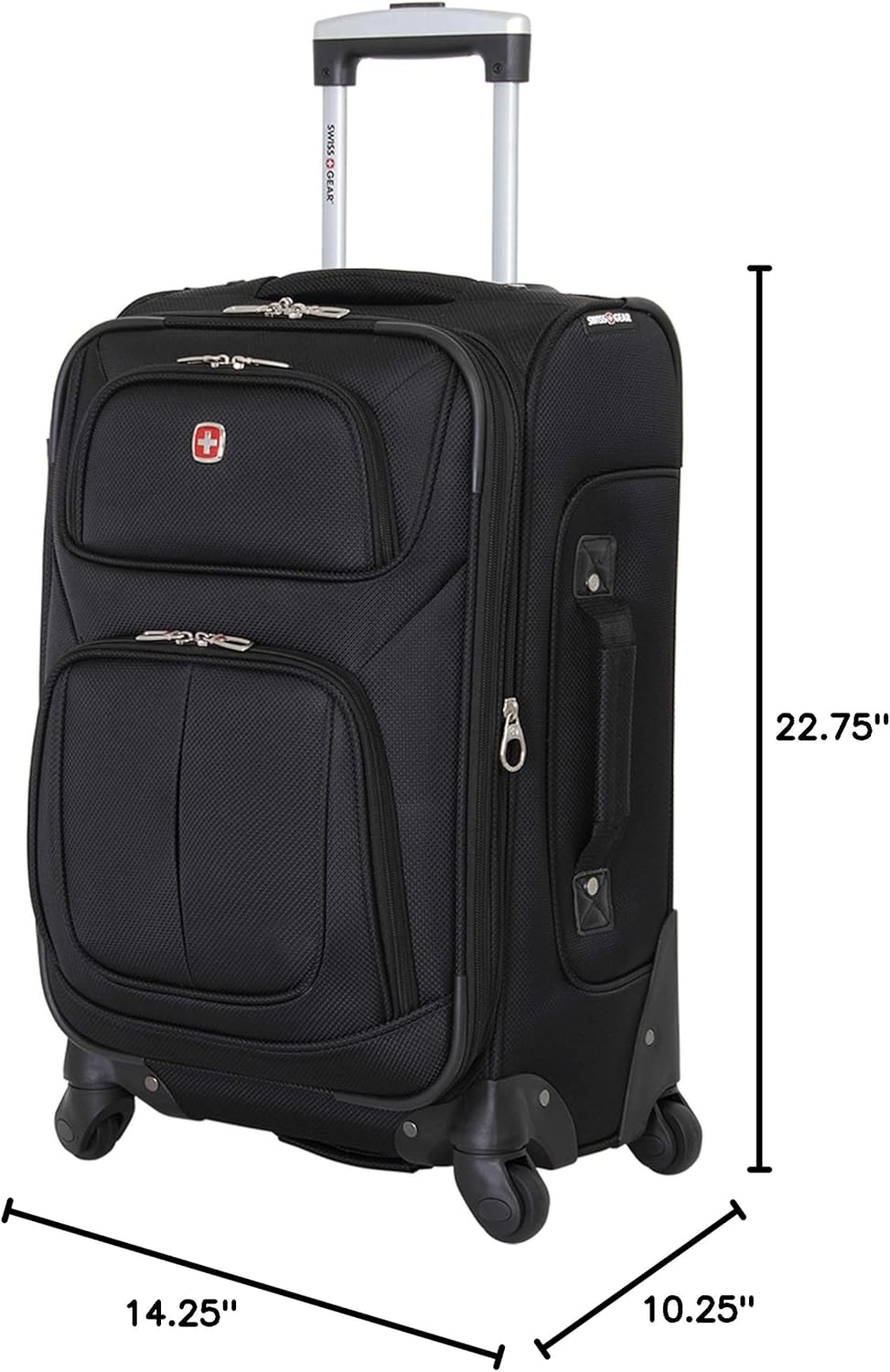 Sion Softside Expandable Luggage, Black, Carry-On 21-Inch - Image 9