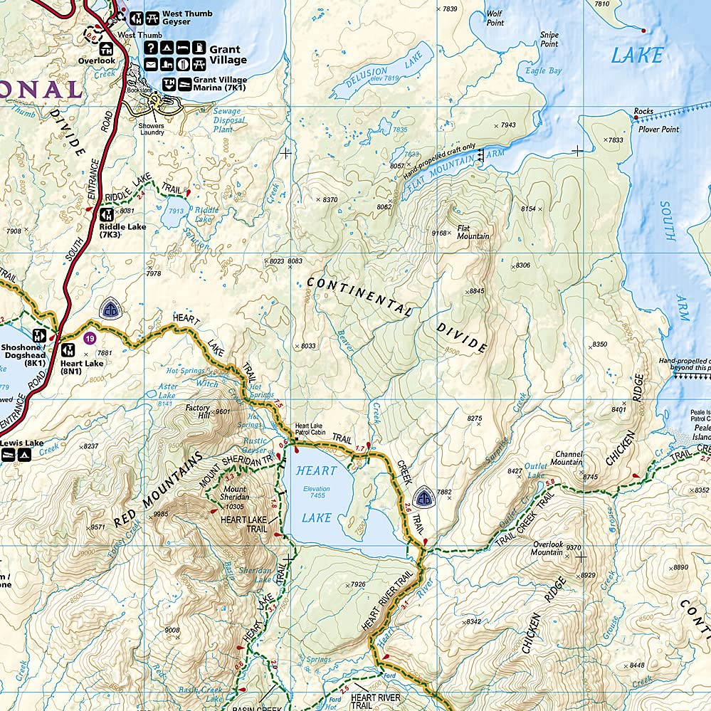 Yellowstone National Park Map (National Geographic Trails Illustrated Map, 201) - Image 3