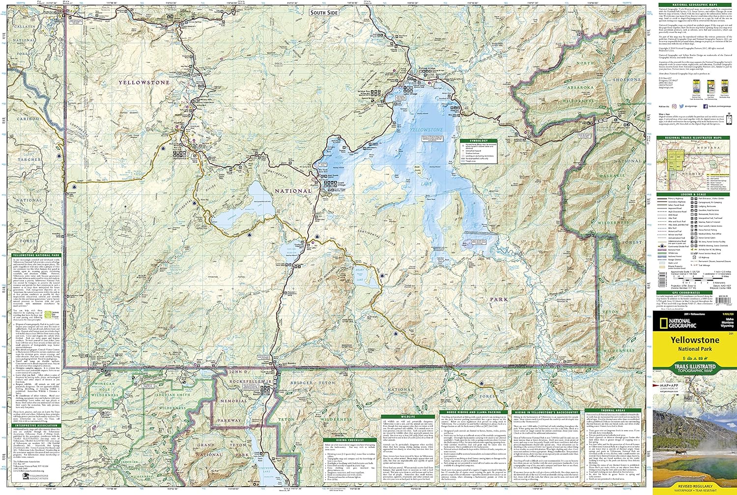 Yellowstone National Park Map (National Geographic Trails Illustrated Map, 201) - Image 4