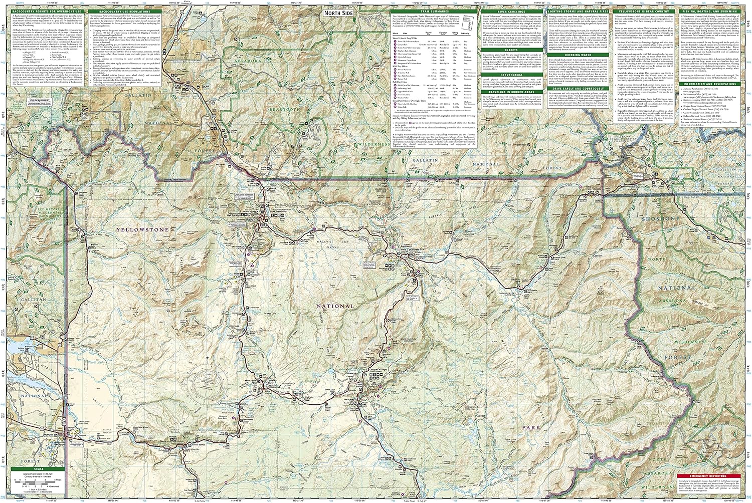Yellowstone National Park Map (National Geographic Trails Illustrated Map, 201) - Image 5