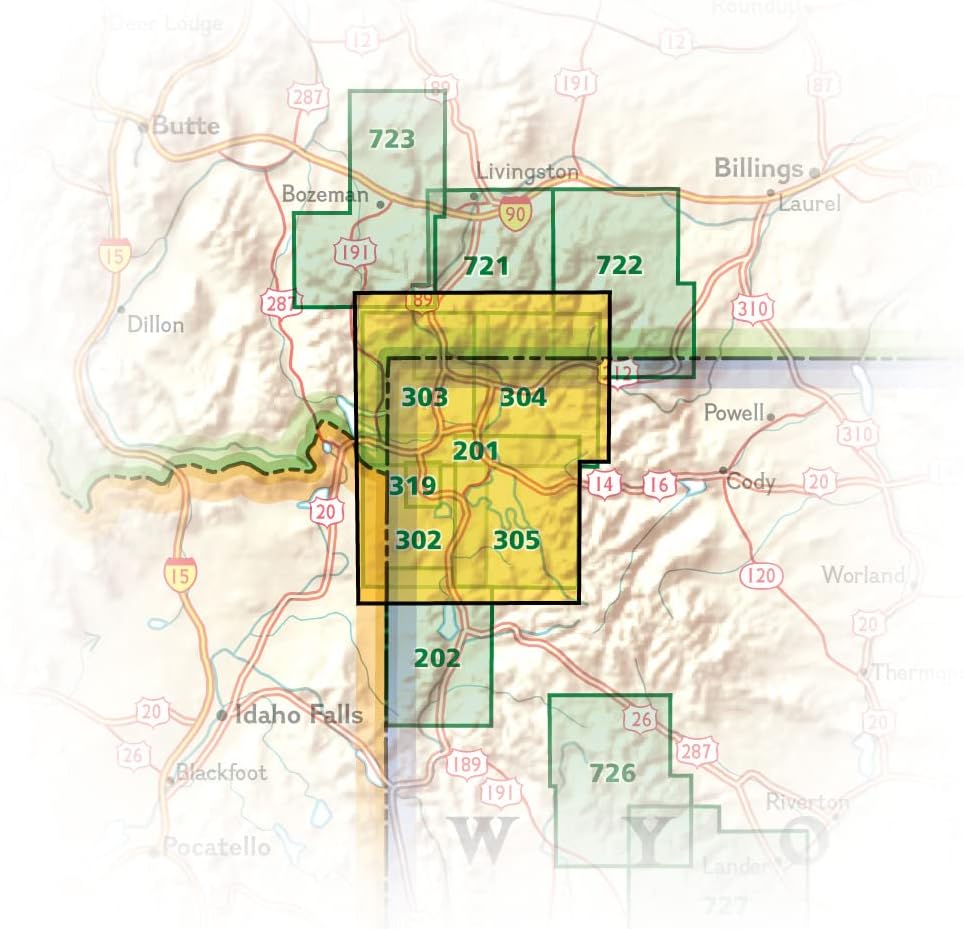Yellowstone National Park Map (National Geographic Trails Illustrated Map, 201) - Image 6
